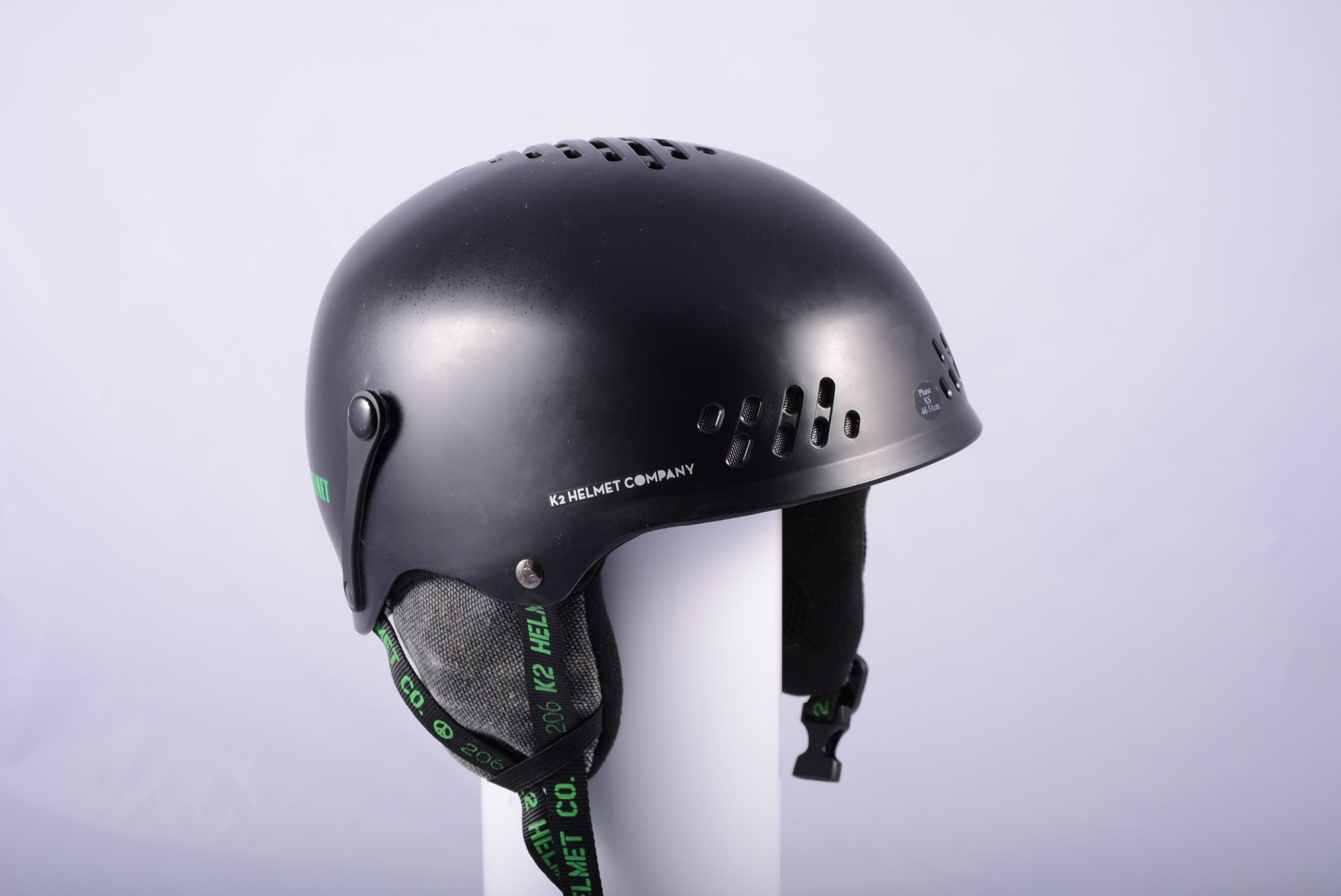 casco de esquí/snowboard K2 PHASE, BLACK/green, ajustable ( condición TOP )  