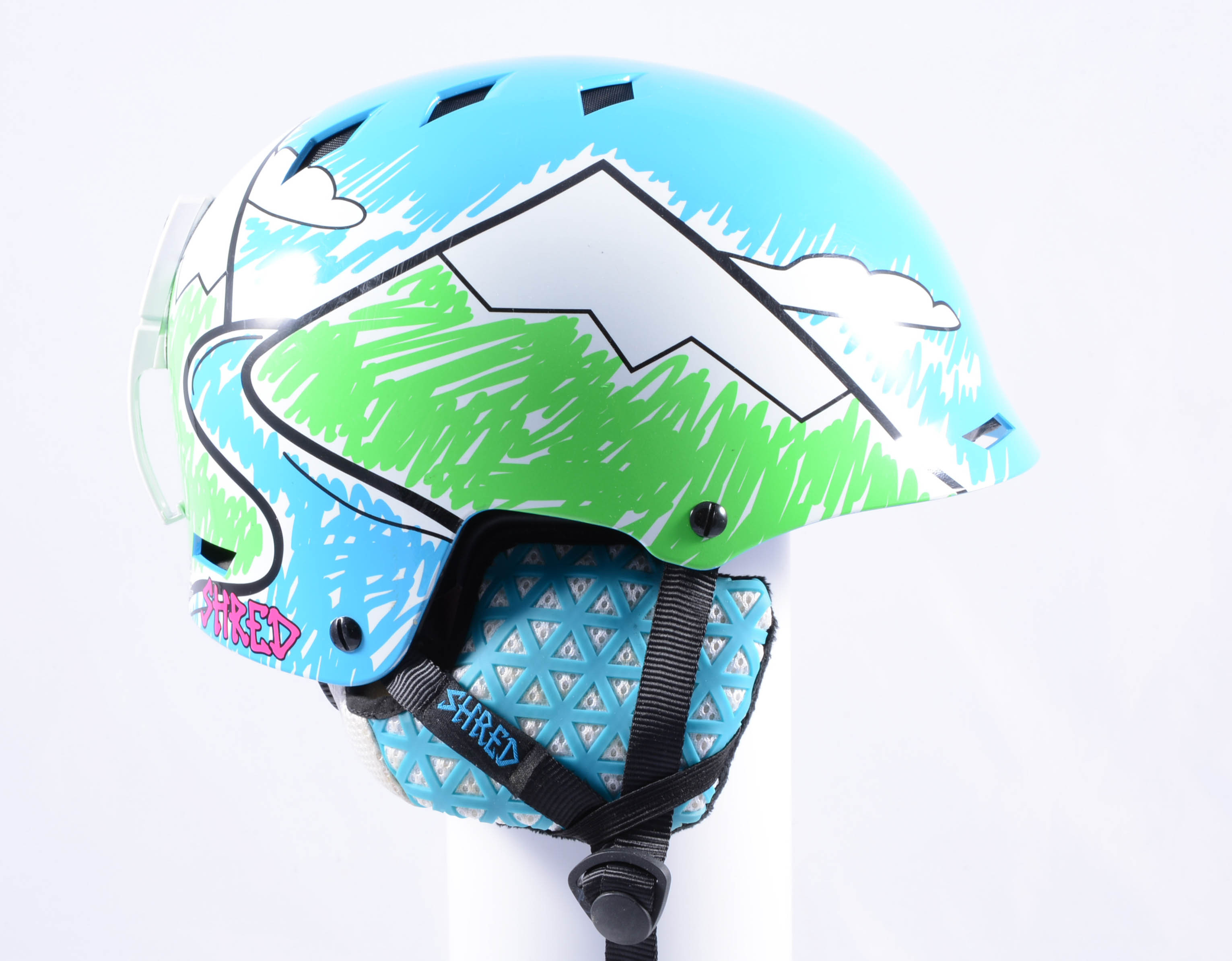 casco de esquí/snowboard SHRED HALF BRAIN D-LUX, Blue/multicolour
